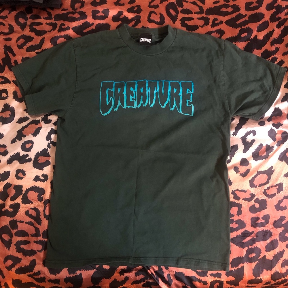Creature Tshirt, men’s size medium, jungle green